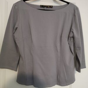 Pinup Girl Sabrina Top in Gray